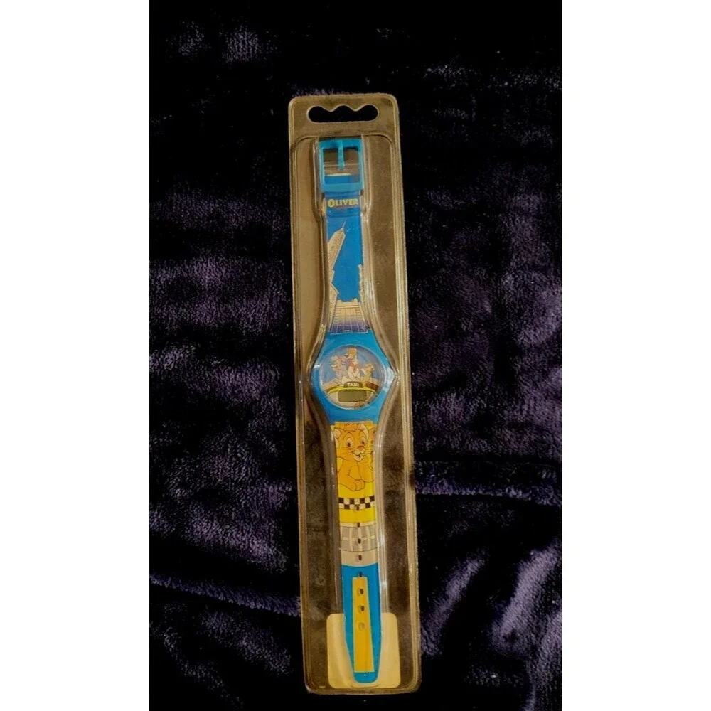 Vintage 1990s Disney Oliver & Company Fantasma Digital Watch Factory Sealed